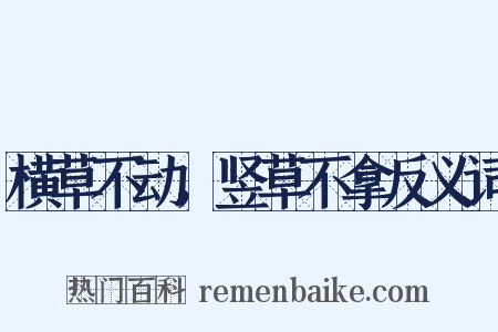 横草不动，竖草不拿反义词是什么意思的图片